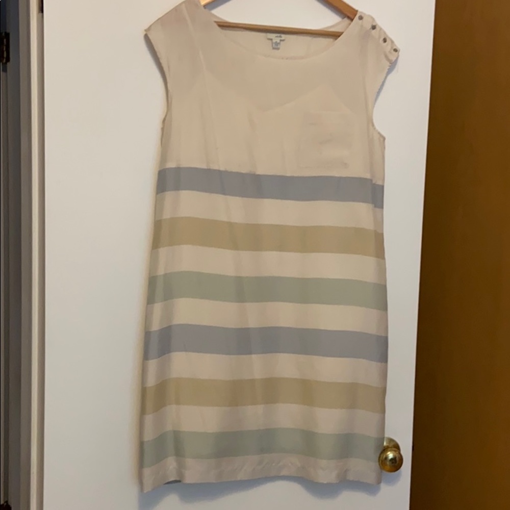 100% silk Anthropologie shift dress with slip